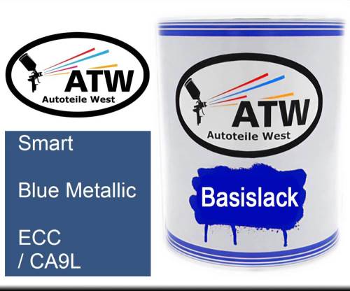 Smart, Blue Metallic, ECC / CA9L: 1L Lackdose, von ATW Autoteile West.